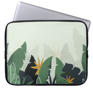 Housse Pour Ordinateur Portable Arrière - plan tropical aux plantes de jungle. Dép