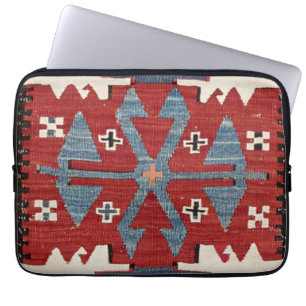 Housse Pour Ordinateur Portable Arrow en Diamant Bleu Konya II 19e siècle Authent