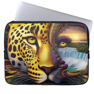 Housse Pour Ordinateur Portable Art abstrait léopard