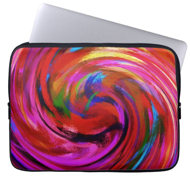 Housse Pour Ordinateur Portable Art Abstrait Tourbillon Moderne #9 (Devant)