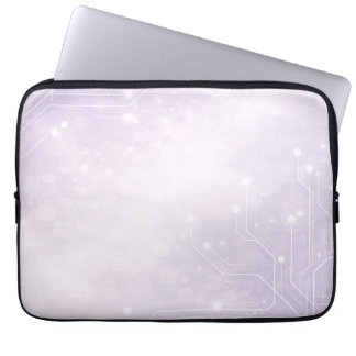 Housse Pour Ordinateur Portable Art AI lilas pâle et gris perle