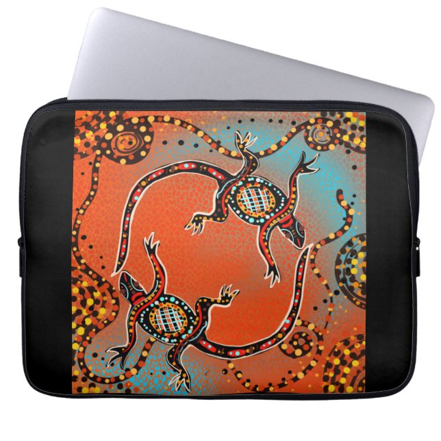 HOUSSE POUR ORDINATEUR PORTABLE ART AUSTRALIE    (Devant)