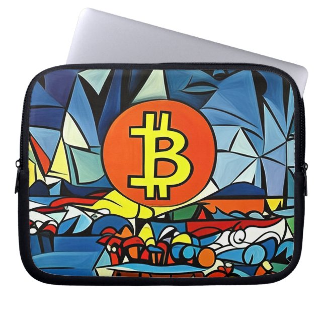 Housse Pour Ordinateur Portable Art Bitcoin (Devant)