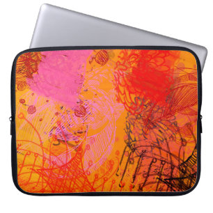 Housse Pour Ordinateur Portable Art contemporain. Artisanat artisanal. Texture col