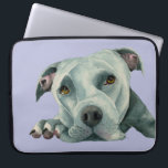 Housse Pour Ordinateur Portable Art de chien de portrait d'aquarelle de chien de<br><div class="desc">C'est une peinture d'aquarelle d'un chien gris de pitbull fixant sur le plancher. Elle recherche et son visage est écrasé sur le plancher. Les pitbulls tendent à avoir une plus grande tête et je pense qu'ils sont adorables pour celui !</div>
