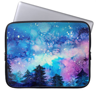 Housse Pour Ordinateur Portable Art de l'espace à l'aquarelle avec ciel nocturne e