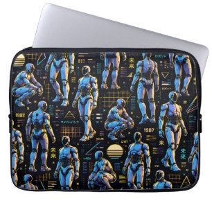 Housse Pour Ordinateur Portable Art de robot humanoïde futuriste   Android de scie