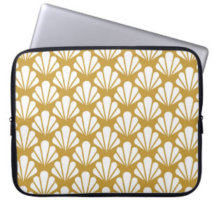 Housse Pour Ordinateur Portable Art Déco, motif aux motifs géométriques et fleuris
