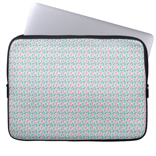 Housse Pour Ordinateur Portable Art du chat | Cute Cat Rainbows (Devant)