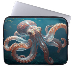 Housse Pour Ordinateur Portable Art du poulpe en verre iridescent La vie des pro