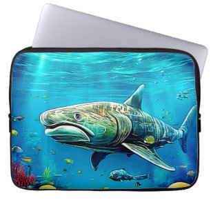 Housse Pour Ordinateur Portable Art du prédateur océanique requin