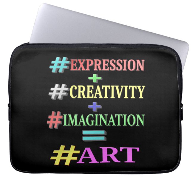 Housse Pour Ordinateur Portable "ART EQUATION" Mignonne Expression Design. Command (Devant)