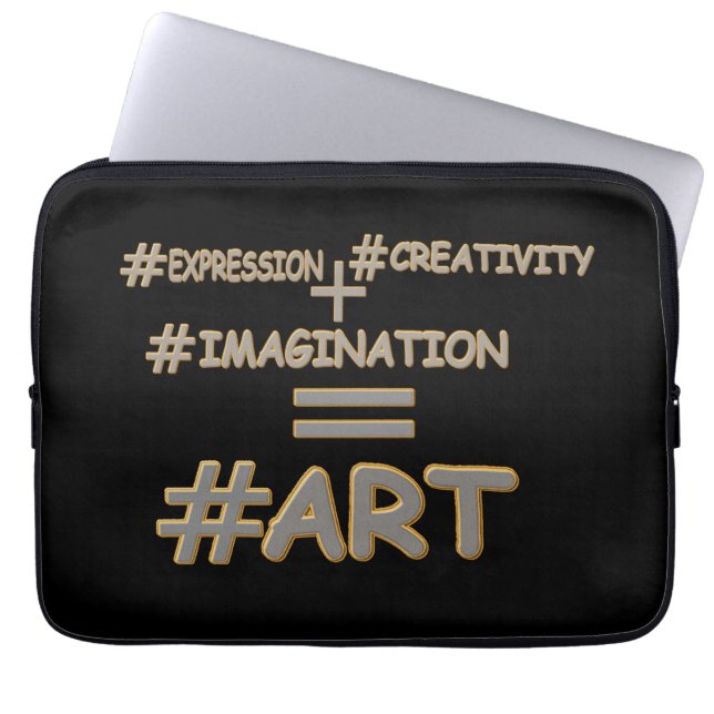 Housse Pour Ordinateur Portable "ART EQUATION" Mignonne Expression Design. Command (Devant)