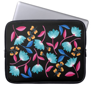 Housse Pour Ordinateur Portable Art floral folklorique coloré