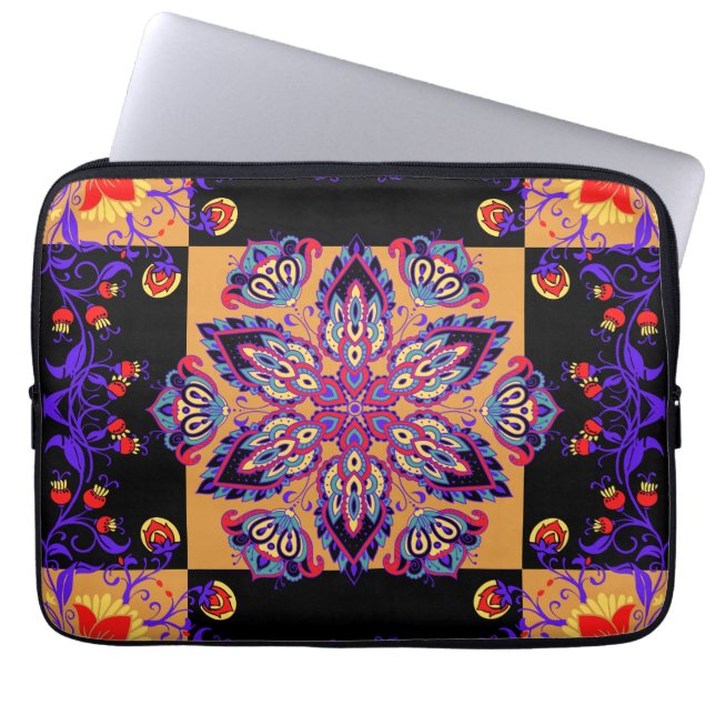 Housse Pour Ordinateur Portable Art Floral, Nature Violette (Devant)