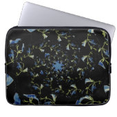 Housse Pour Ordinateur Portable Art fractal bleu et noir Sage (Devant)