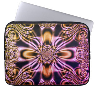 Housse Pour Ordinateur Portable Art Fractal géométrique coloré