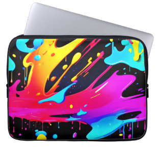 Housse Pour Ordinateur Portable Art Gras et brillant Paint Splatter