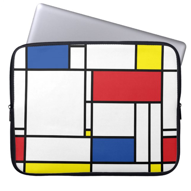 Housse Pour Ordinateur Portable Art Moderne Géométrique Minimaliste De Stijl Mondr (Devant)