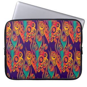 Housse Pour Ordinateur Portable Art Motif tatouage - flammes & cercles