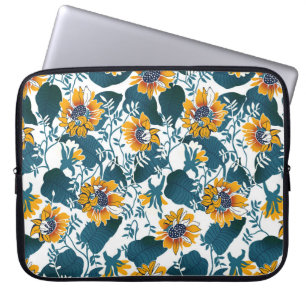 Housse Pour Ordinateur Portable Art Nouveau, motifs floraux.