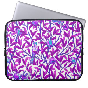 Housse Pour Ordinateur Portable Art Nouveau Oiseau & grenade, Améthyste Purple