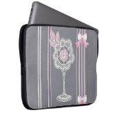 Housse Pour Ordinateur Portable Art numérique rose et gris (Devant droit)