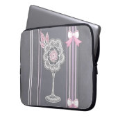 Housse Pour Ordinateur Portable Art numérique rose et gris (devant gauche)