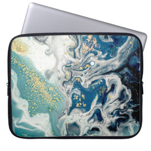 Housse Pour Ordinateur Portable Art, painting- Natural gray color: metallic, silve