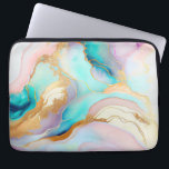Housse Pour Ordinateur Portable Art parties scintillant abstrait en marbre pastel<br><div class="desc">Image de texture d'encre de marbre liquide colorée aux accents de parties scintillant.</div>