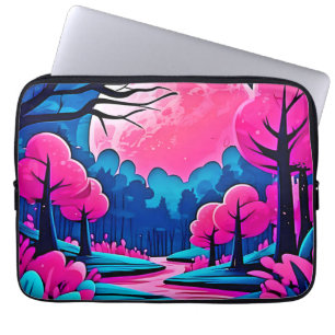 Housse Pour Ordinateur Portable Art rose Moonlit Forêt