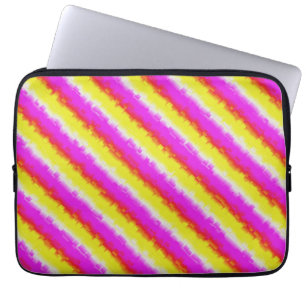 Housse Pour Ordinateur Portable Artdeco rose Jaune Artdeco Arc-en-ciel rayures