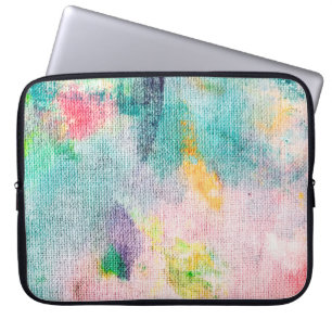 Housse Pour Ordinateur Portable Artiste Bleu. Présentation contemporaine blanche.