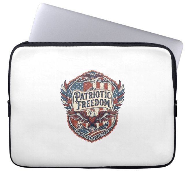 Housse Pour Ordinateur Portable Artiste Patchwork Patriotique (Devant)