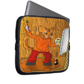 Housse Pour Ordinateur Portable Artiste Peintre Chat (Devant droit)