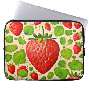 Housse Pour Ordinateur Portable Artwork de fraises dadaïstes