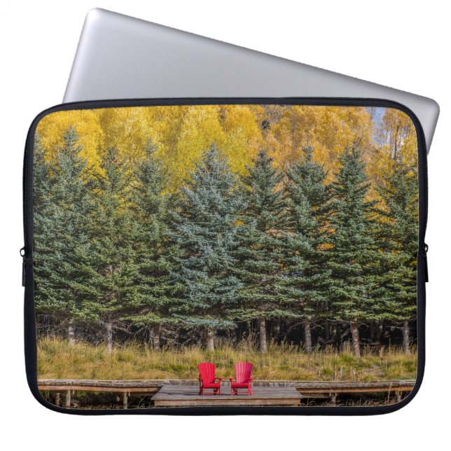 Housse Pour Ordinateur Portable Aspens d'automne (Devant)