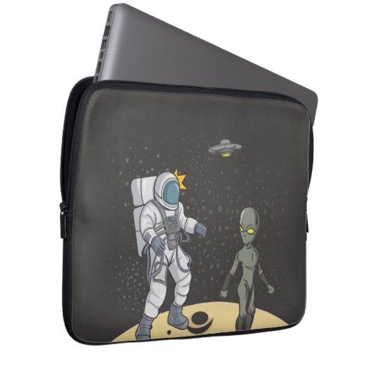 Housse Pour Ordinateur Portable Astronaute et alien (Devant droit)