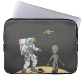 Housse Pour Ordinateur Portable Astronaute et alien (Devant)