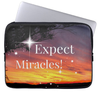 Housse Pour Ordinateur Portable Attendez-vous à Miracles Sparkle Sunset Inspiratio
