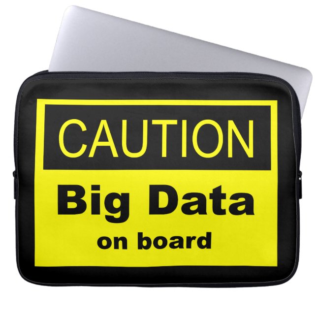 Housse Pour Ordinateur Portable Attention Big Data À Bord (Devant)