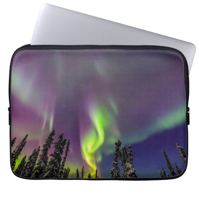 Housse Pour Ordinateur Portable Aurora Borealis | Fairbanks, Alaska (Devant)