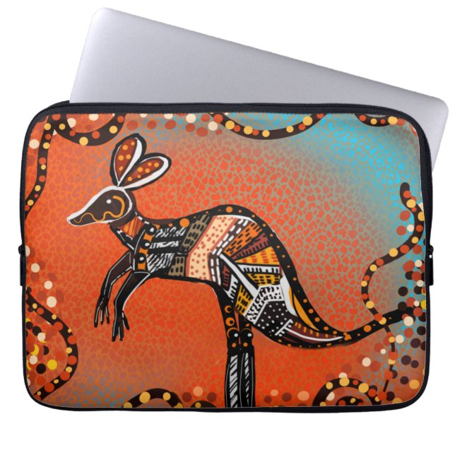 HOUSSE POUR ORDINATEUR PORTABLE AUSTRALIE ART (Devant)