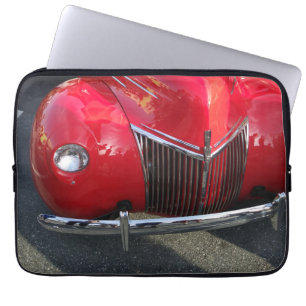 Housse pour ordinateur portable auto vintage rouge