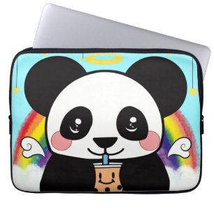 Housse Pour Ordinateur Portable Autocollant Carré Kawaii Boba Panda