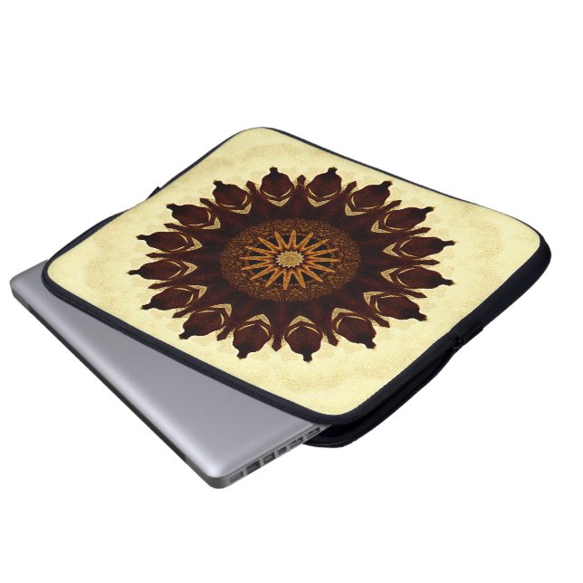 Housse Pour Ordinateur Portable Automne Fleur Mandala...... (Devant bas)