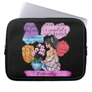 Housse Pour Ordinateur Portable Autonomisation de la femme Autosoins Affirmation p