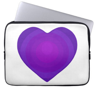 Housse Pour Ordinateur Portable B&W Purple Hearts Beating