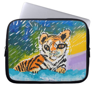 Housse Pour Ordinateur Portable Baby Tiger "Art by Kids"
