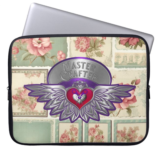 Housse Pour Ordinateur Portable Badge de Scrapbook Maître  (Devant)